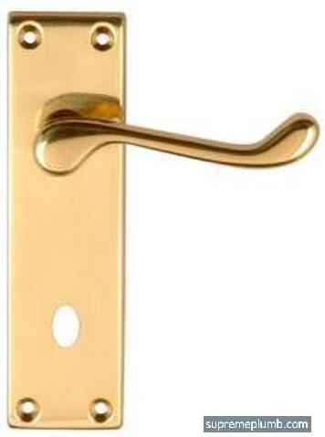 Victorian Scroll Lever Bathroom Polished Brass